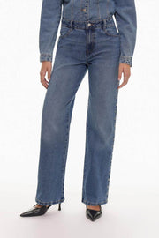 Front view highlighting the slim fit, studded design elements, and high-quality finish for a statement-making look.